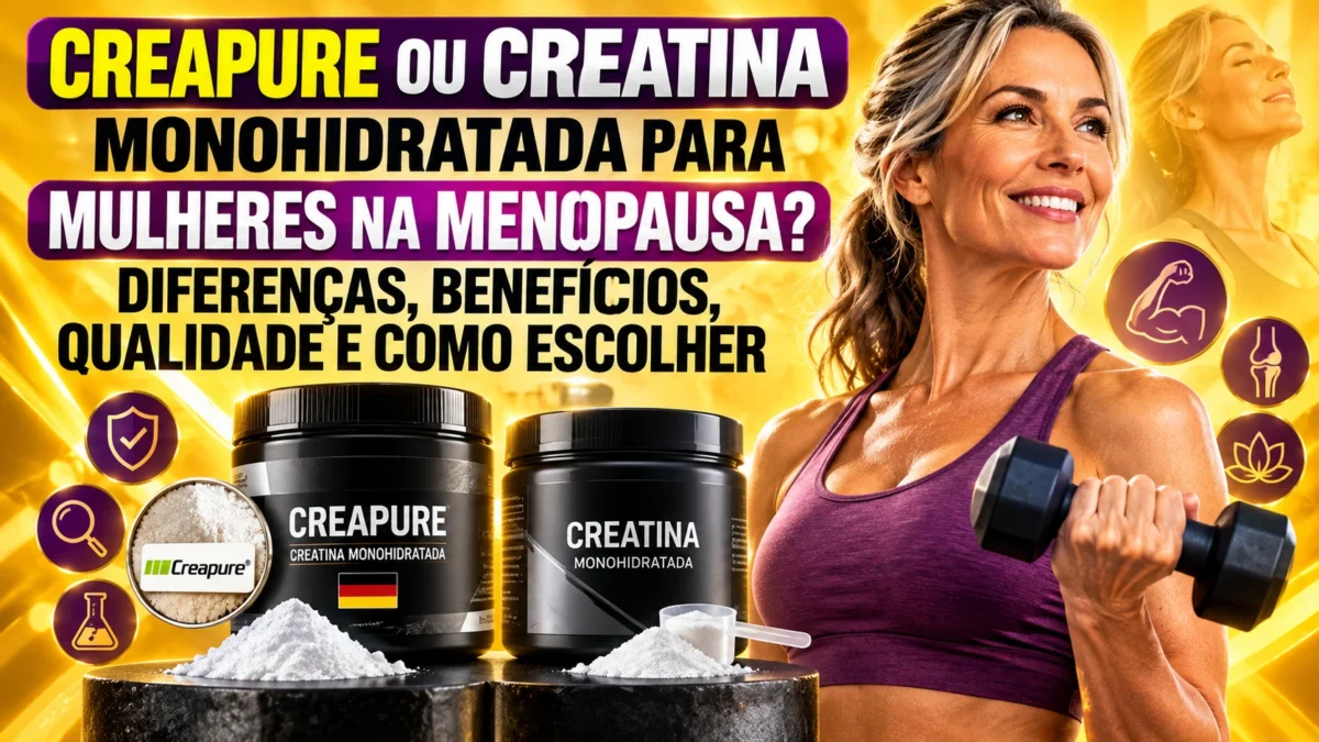 Creapure ou Creatina Monohidratada para Mulheres na Menopausa