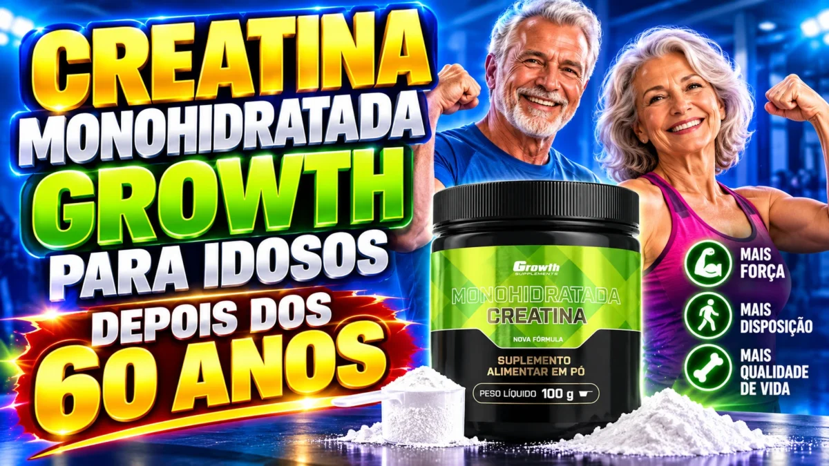 Creatina Monohidratada Growth para Idosos Depois dos 60 Anos