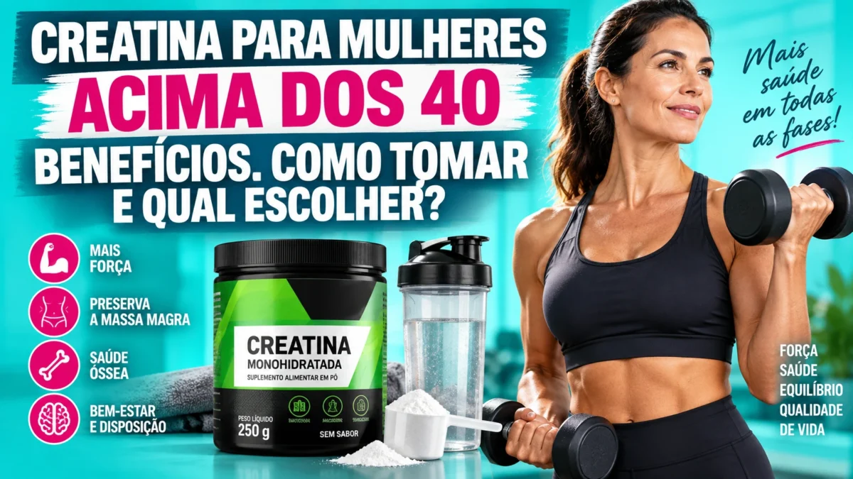 Creatina para Mulheres Acima dos 40 Benefícios. Como Tomar e Qual Escolher?