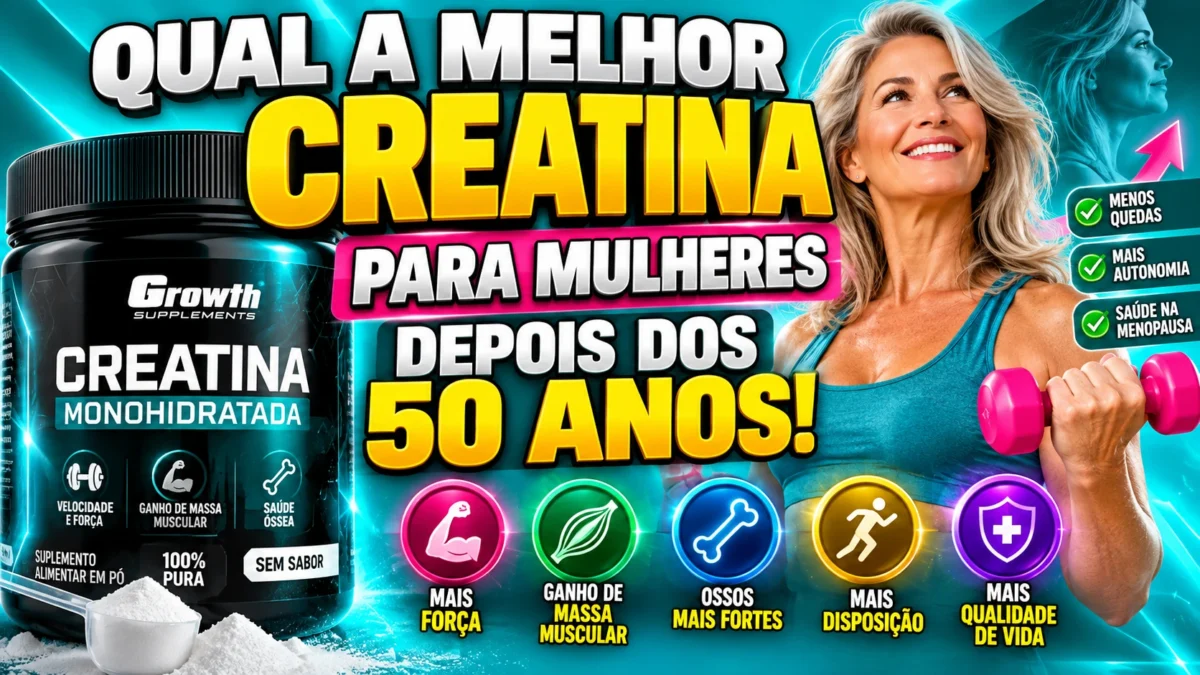 Qual a Melhor Creatina para Mulheres Depois dos 50 Anos!